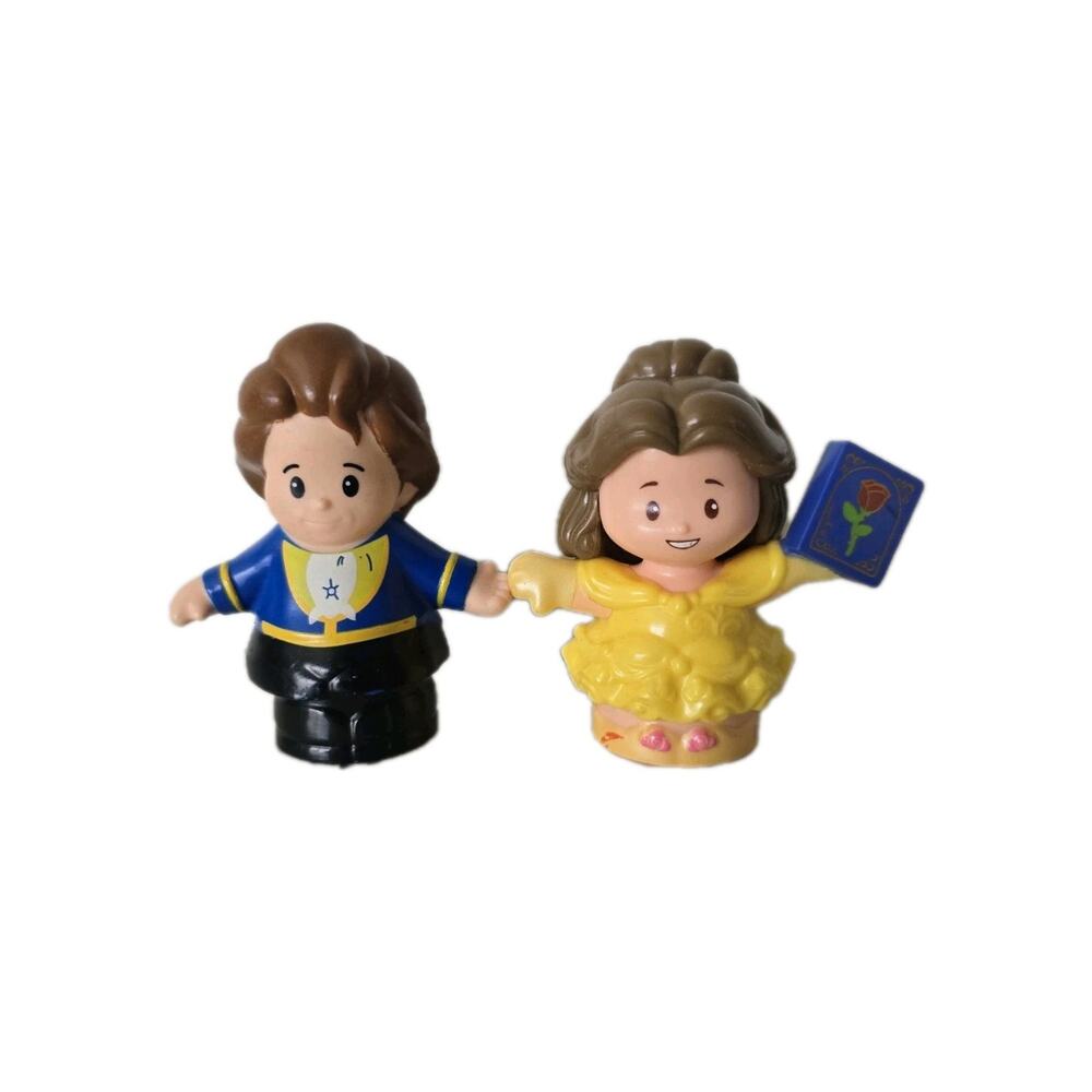 Fisher Price Little People Princess Adam And Belle With Chip As Is